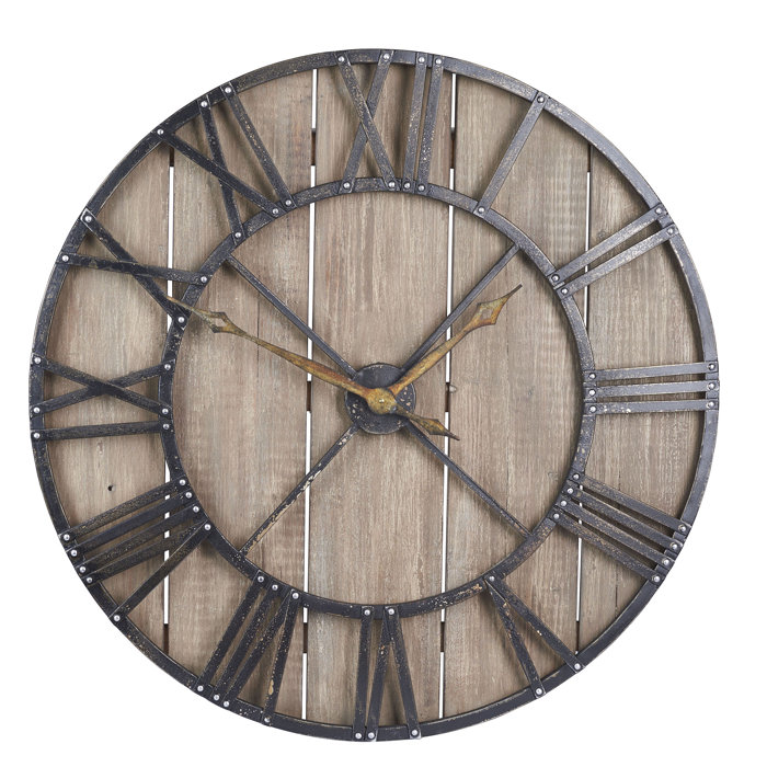 Oversized Thomaston Barnwood 36" Wall Clock & Reviews Birch Lane